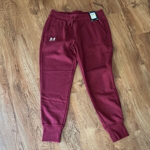 New with Tags Under Armour Burgundy Sweatpants